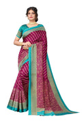 Vamika Purple Printed Art Silk Saree