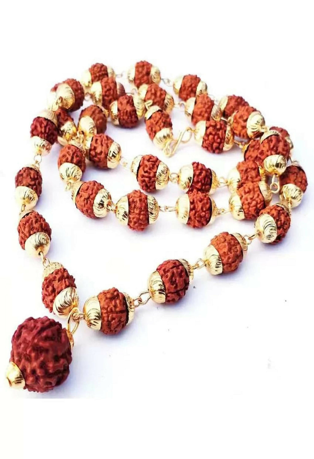 Mominos Fashion Joharkamal Gold-Plated Statement Rudraksha Mala Long Necklace (Golden) - Distacart