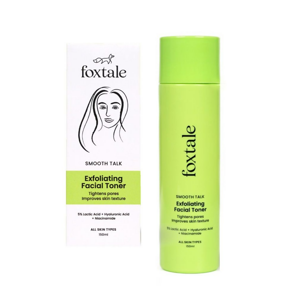 Foxtale Exfoliating Toner with 5% Latic Acid & Niacinamide for Brighter Skin & Tighter Pores