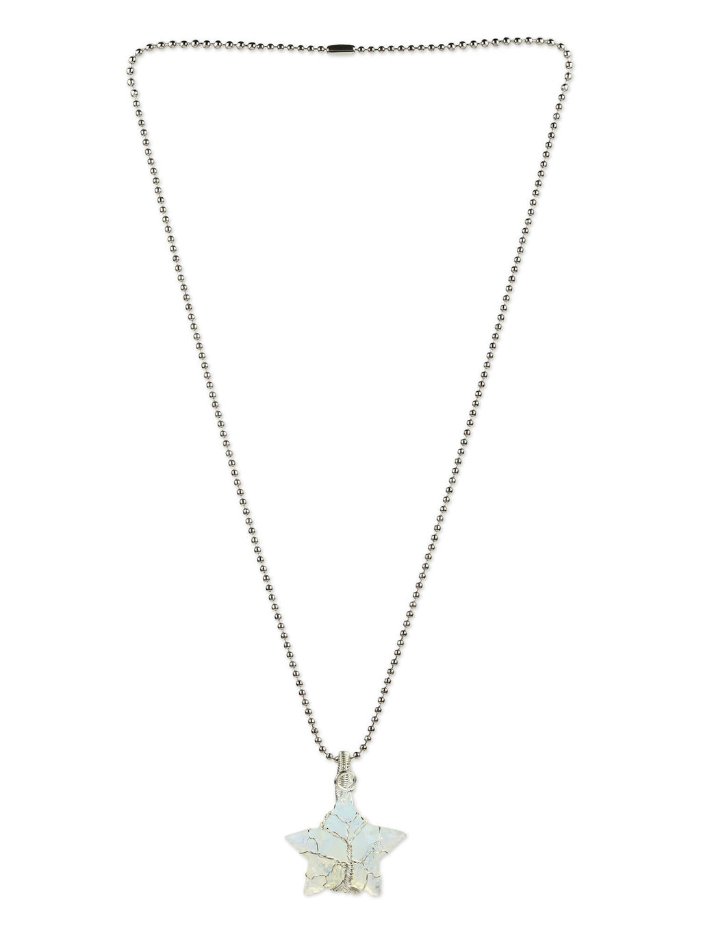 Women's Silver-Toned Blue Silver-Plated Handcrafted Chain - Ruby Raang - Distacart