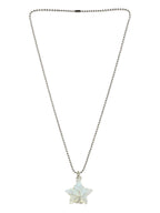 Women's Silver-Toned Blue Silver-Plated Handcrafted Chain - Ruby Raang - Distacart
