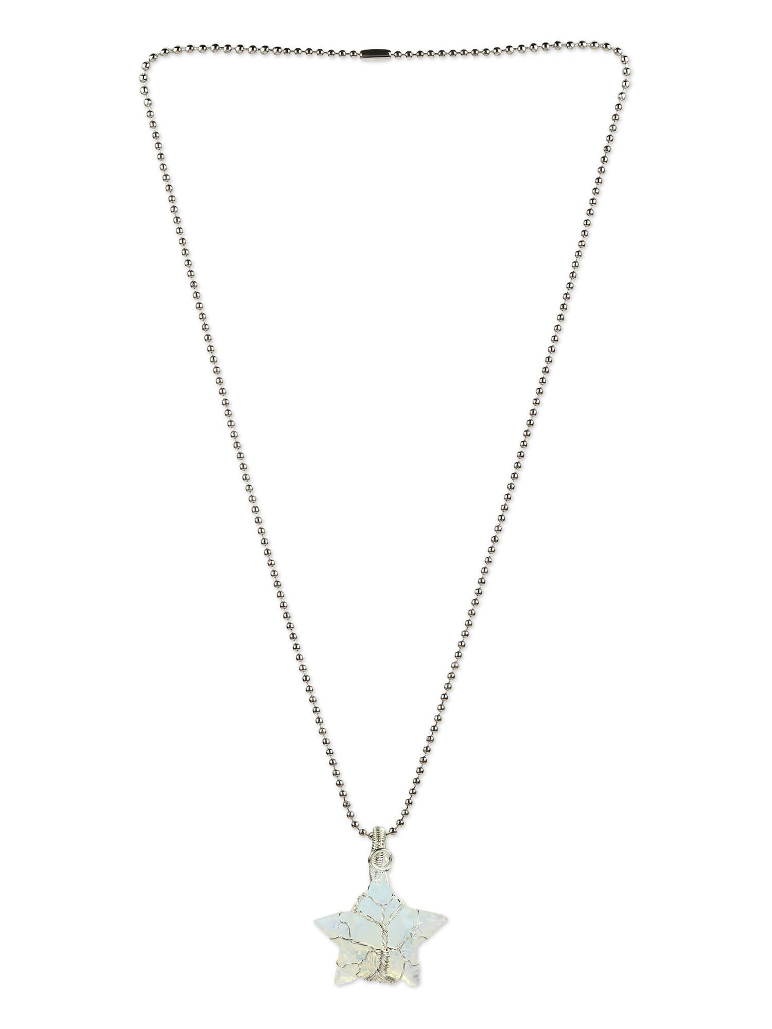 Women's Silver-Toned Blue Silver-Plated Handcrafted Chain - Ruby Raang - Distacart