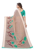 Vamika Brown Linen Satin Patta Saree (VANI CHIKU) - Distacart