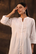 Juniper Women's White Cambric High-Low Tunic - Distacart