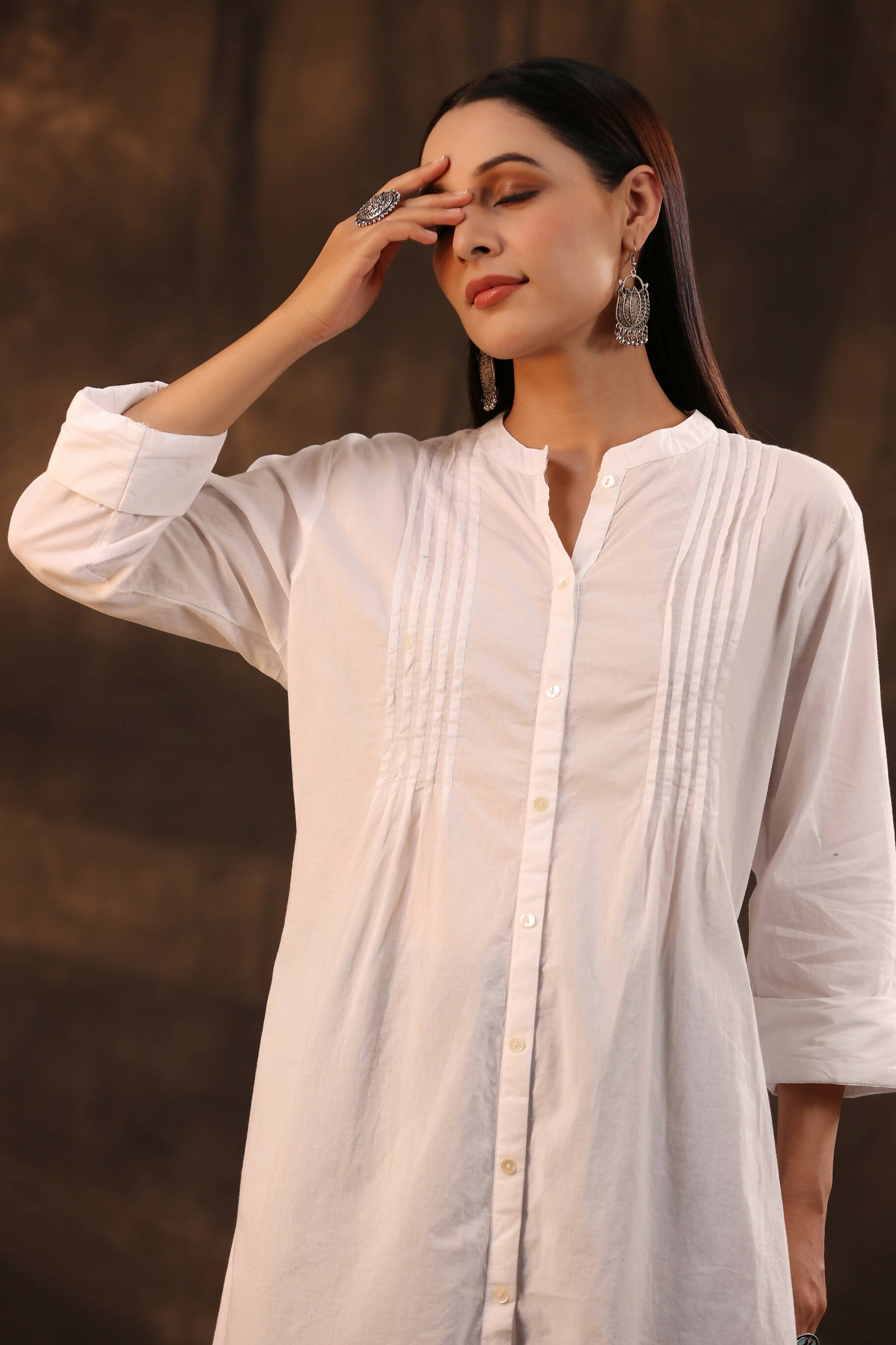 Juniper Women's White Cambric High-Low Tunic - Distacart