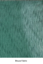 Green Satin Silk Foil Print Festive Saree - Nimaya Denzy