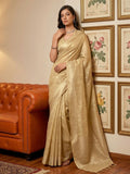 Shree Shyam Fashion Cream Tissue Silk Saree - Distacart