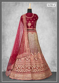 Maroon Net Cord With Sequence Work Lehenga Choli - Nimaya Ishani