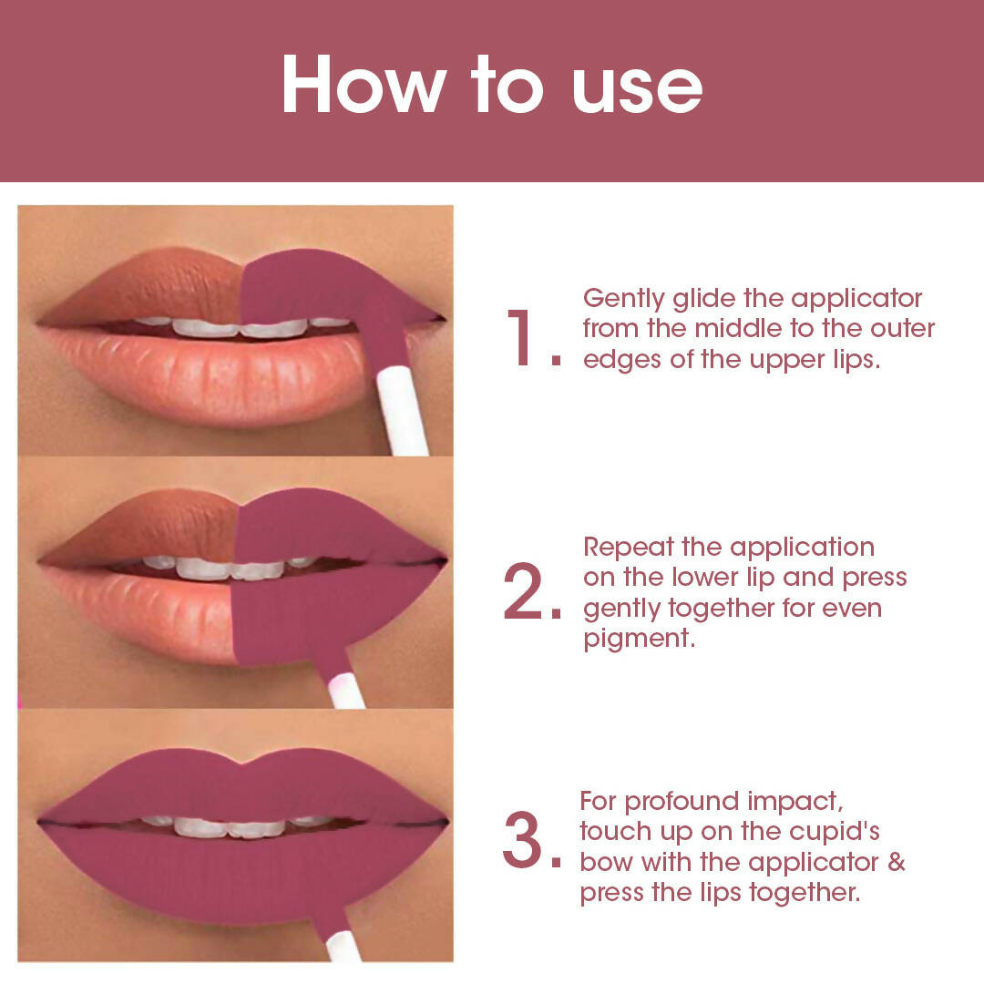 TAC - The Ayurveda Co. Liquid Matte Nude Lipstick