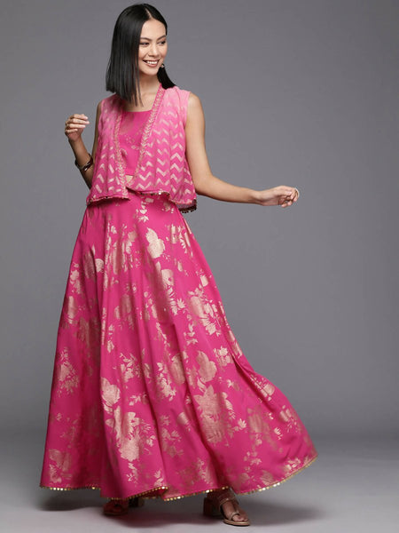 Ahalyaa Women's Traditional Wear Co-ods - Pink