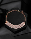 VOJ Gold Plated AD Studded Multi Layar Charm Bracelet - Distacart