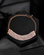 VOJ Gold Plated AD Studded Multi Layar Charm Bracelet - Distacart
