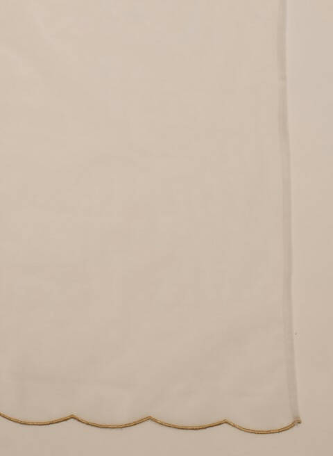 FIORRA Women's White Georgette Anarkali Kurta With Dupatta