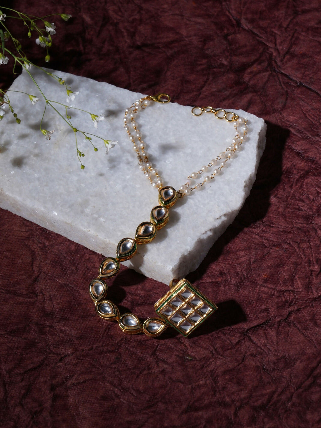 Kundan Hand Harness (gold) - Ruby Raang - Distacart