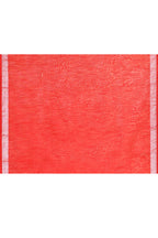 Piyari Fashion Women's Red Embellished Cotton Blend Zari Border Handloom Saree - Distacart