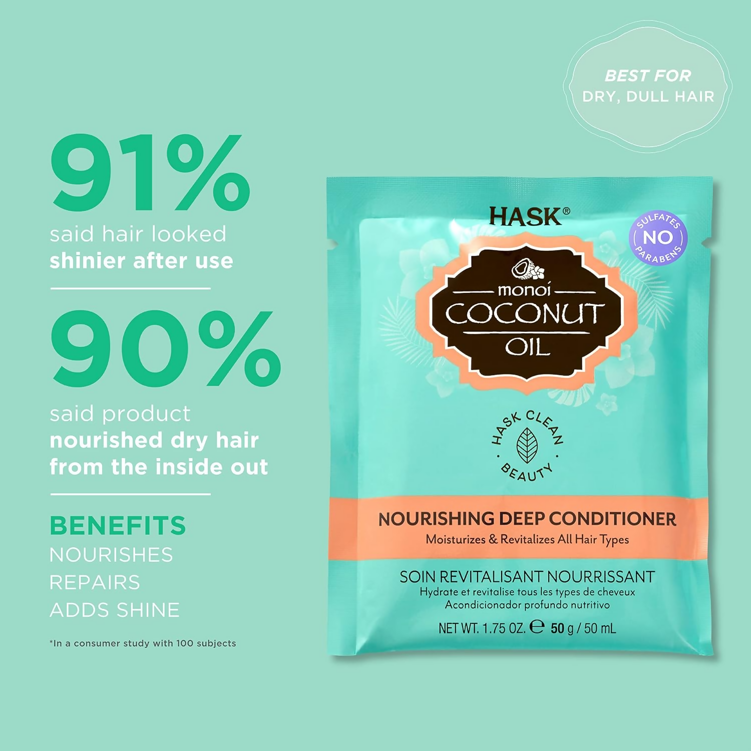 HASK Monoi Coconut Oil Nourishing Deep Conditioning