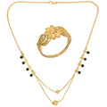 AanyaCentric Gold-plated Mangalsutra & Ring Set - Distacart