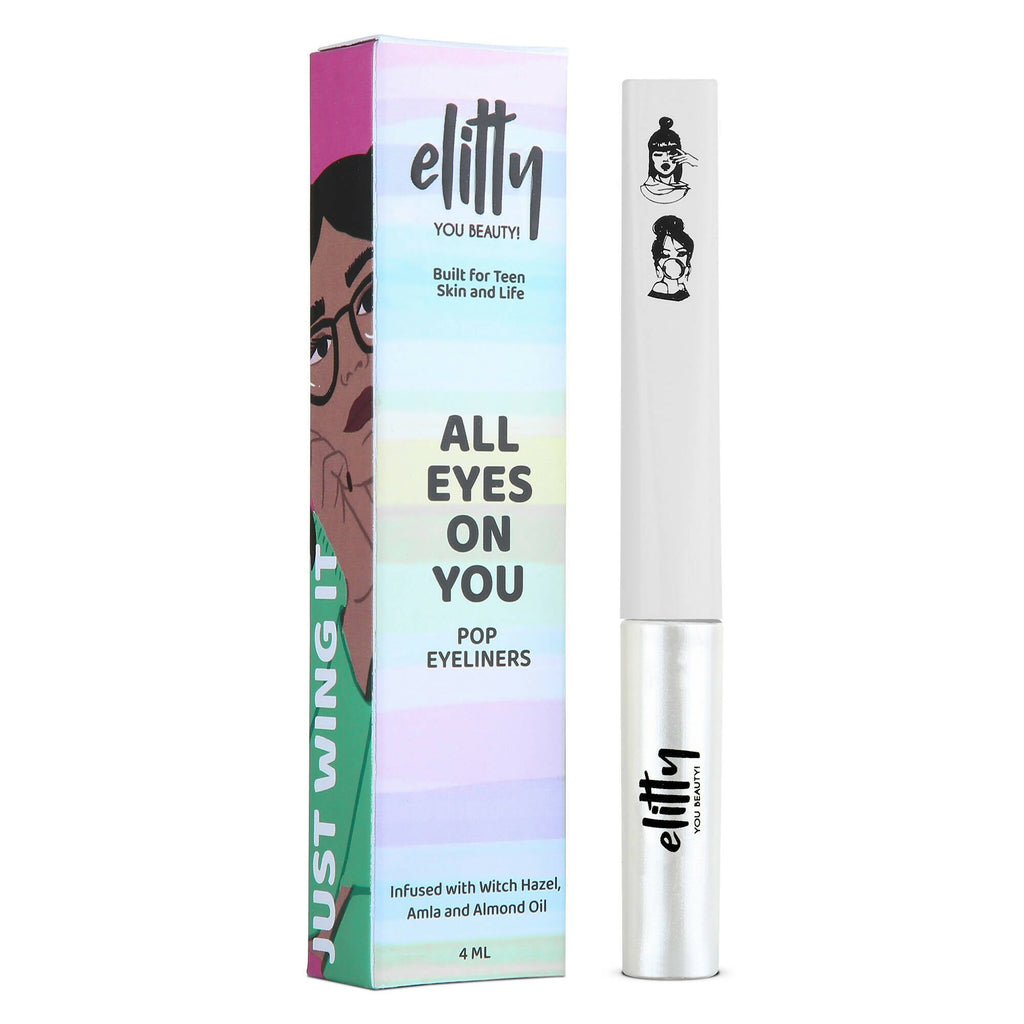 Elitty White Pop Color Metallic Finish Liquid Eyeliner - Cloud Nine (White)