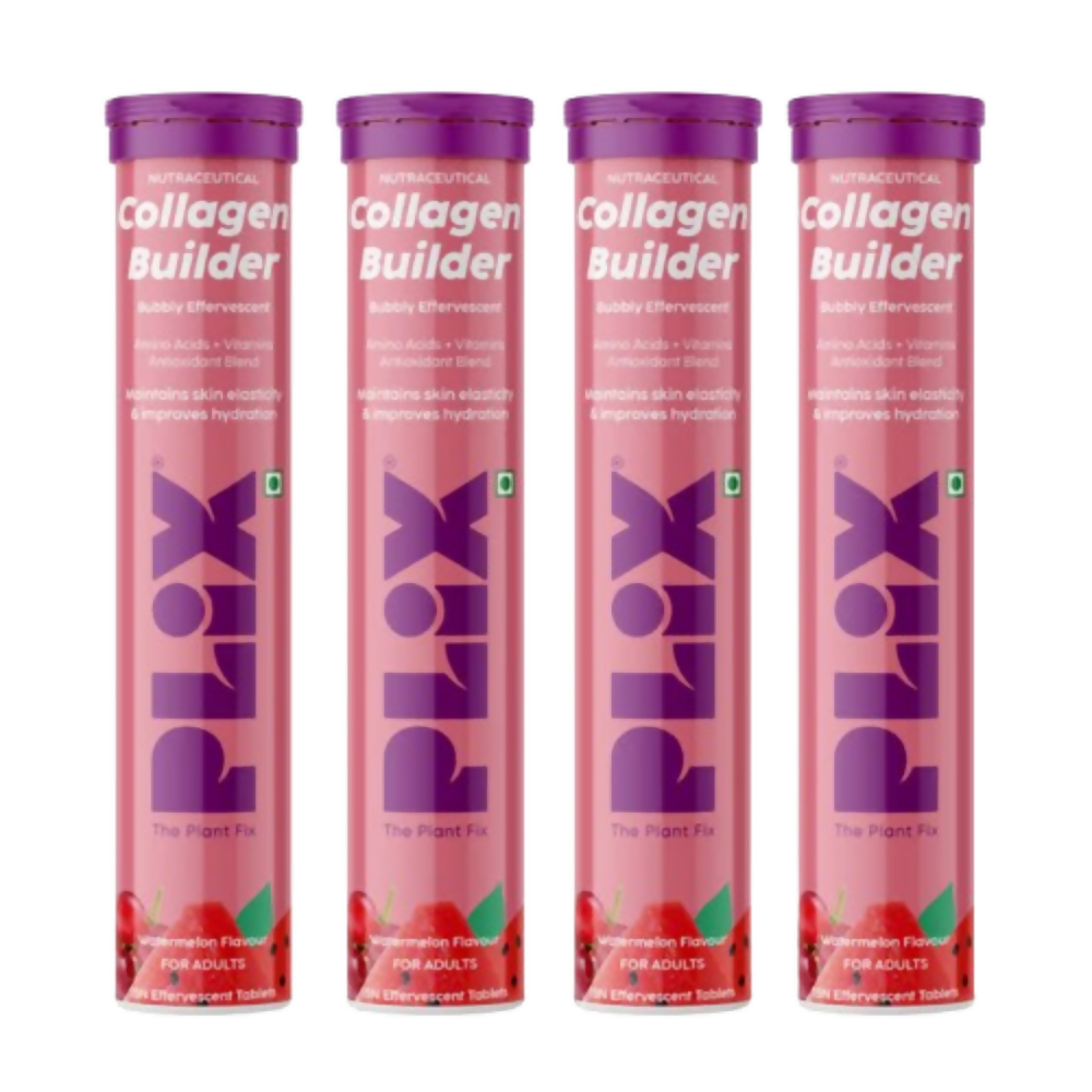 PLIX The Plant Fix Collagen Builder Bubbly Effervescent Tablets Vitamin C & E - Distacart