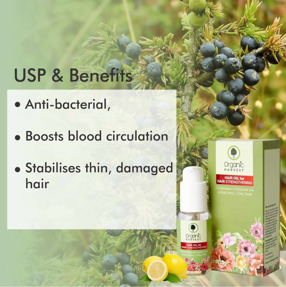 Organic Harvest Hair Oil for Hair Strengthening - Combination of Essential oils