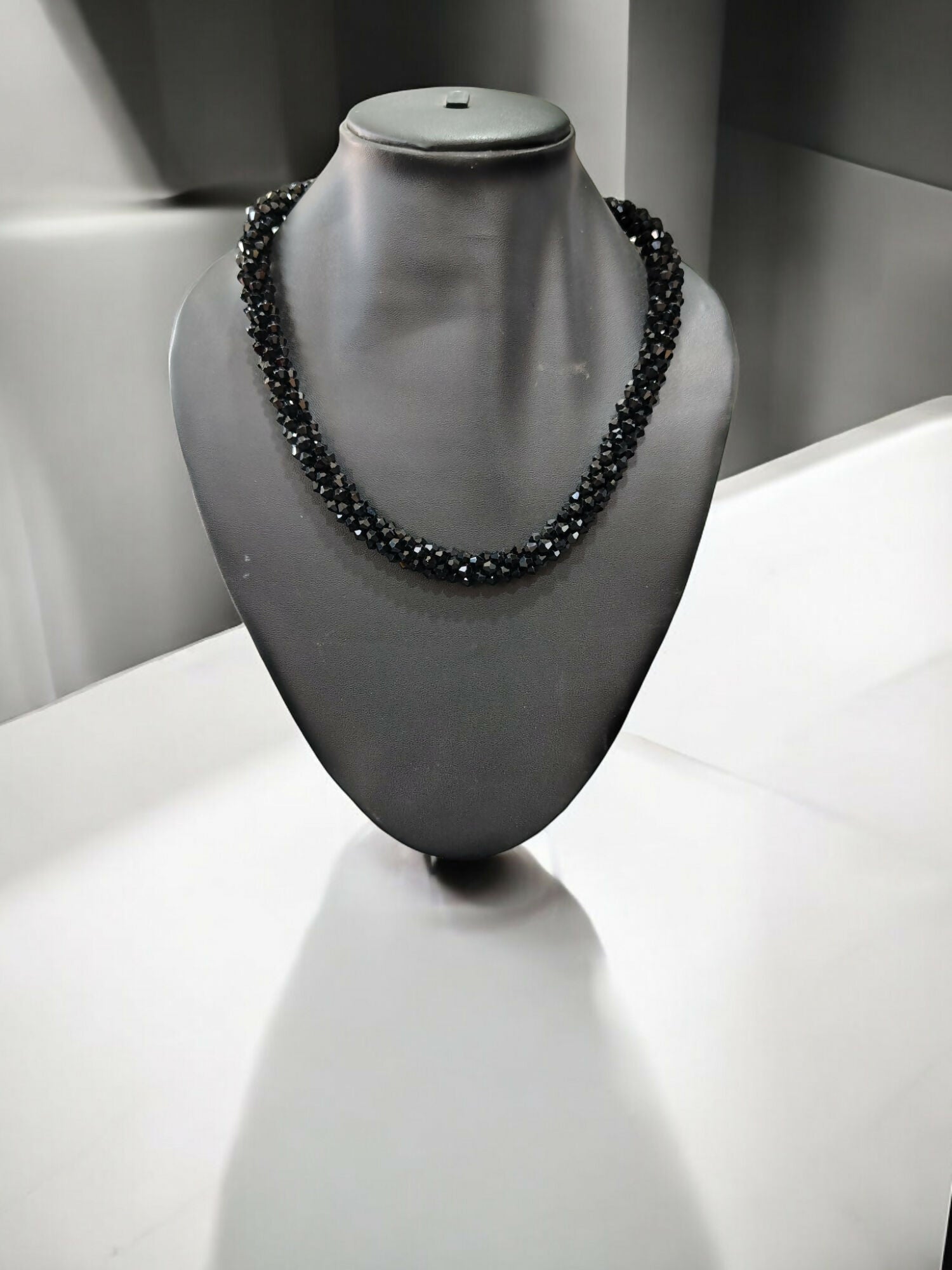 Inhanns Noor-E-Jalwa – Handmade Crystal Bead Necklace -Adjustable - Black Only Necklace