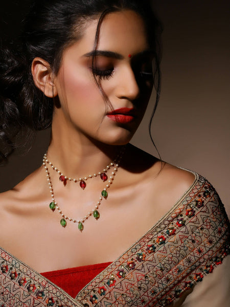 Women's Gold-Polished Necklace - Ruby Raang