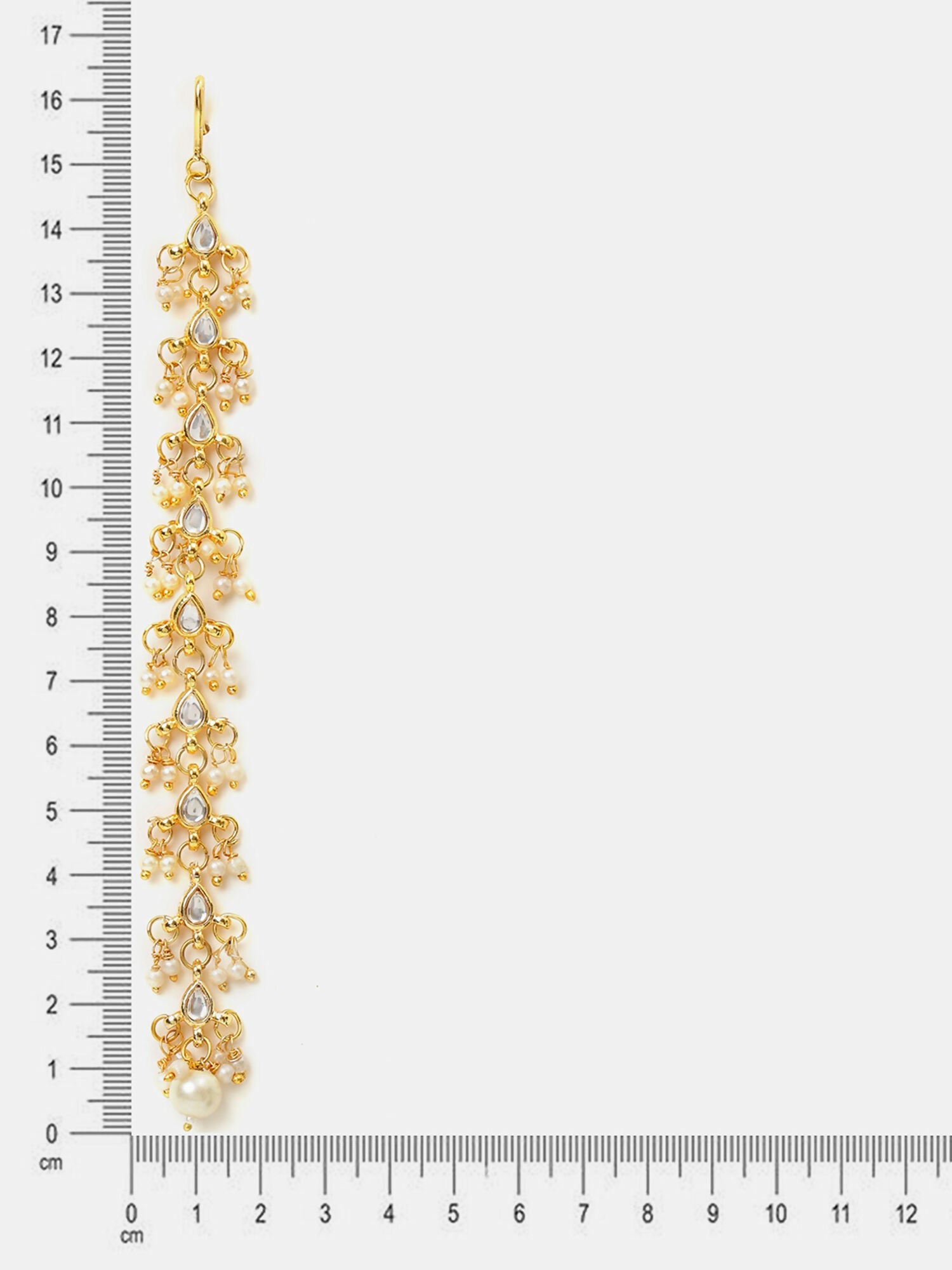 Ruby Raang Pearl And Stones Earrings - Distacart