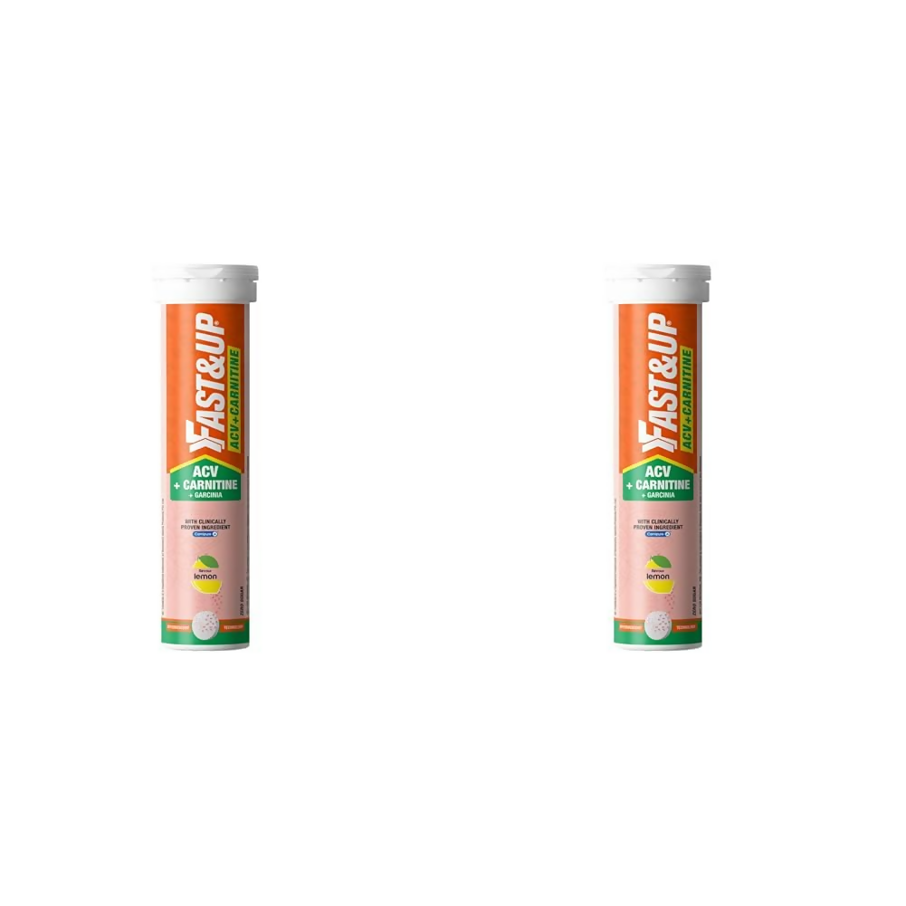 Fast&Up ACV + Carnitine + Garcinia Triple Action Formula Tablets - Lemon Flavour - Distacart