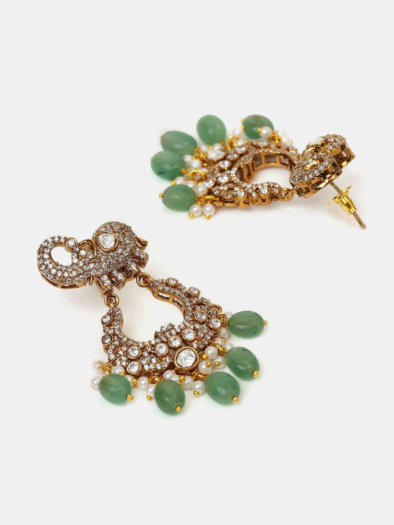 Ruby Raang Maharani Pendant Necklace And Earrings