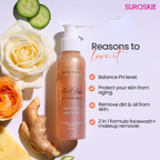 SUROSKIE Rose Petals Melt Cleanser 2-In-1 Face Wash & Makeup Remover - Distacart