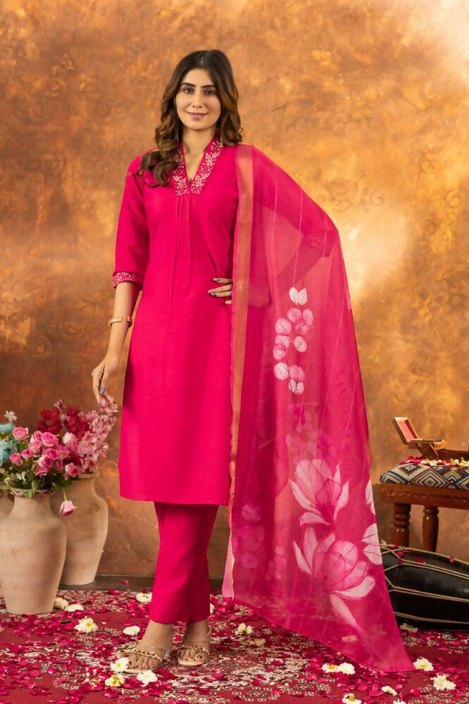 Pink Pakistani Designer Kurti with Pant for Wedding by Infinity Export