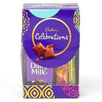 2 Stone Work Rakhis and Cadbury Celebrations Box combo