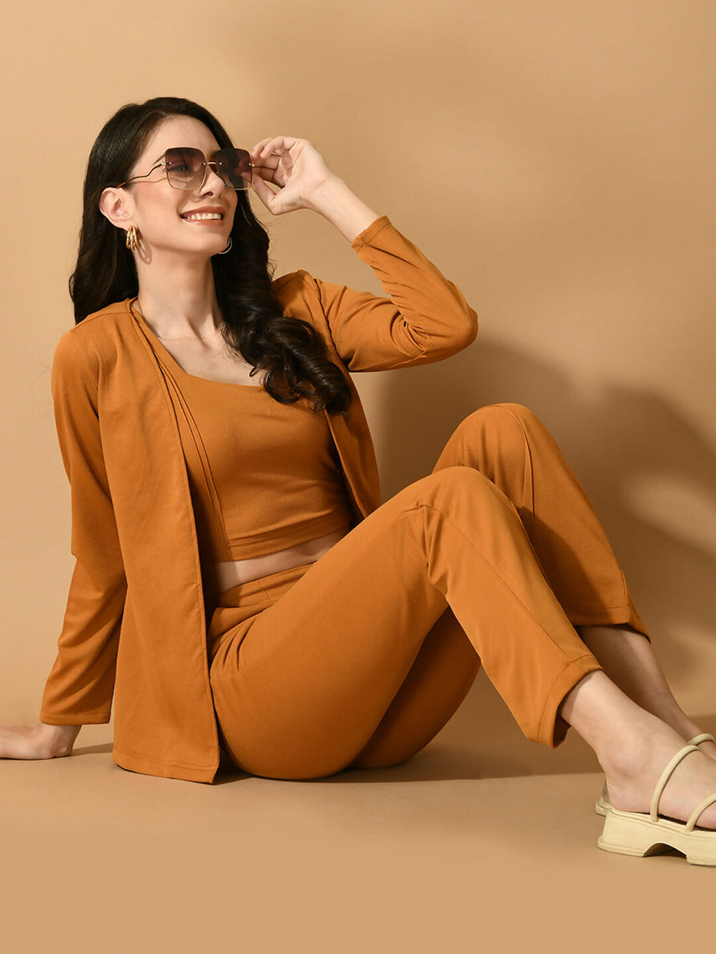 Myshka Women's Mustard Solid Solid Jacket