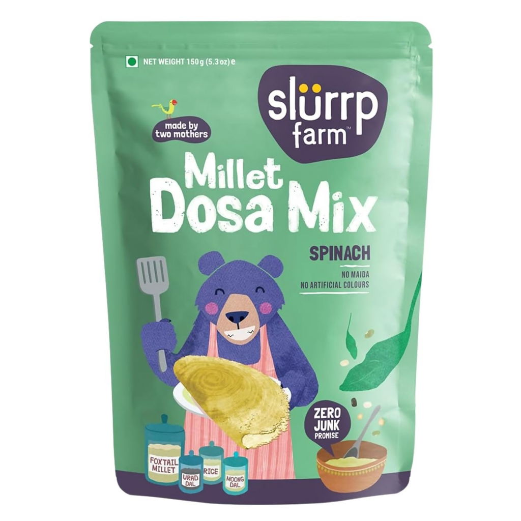 Slurrp Farm Spinach And Beetroot Millet Dosa Mix Combo - Distacart