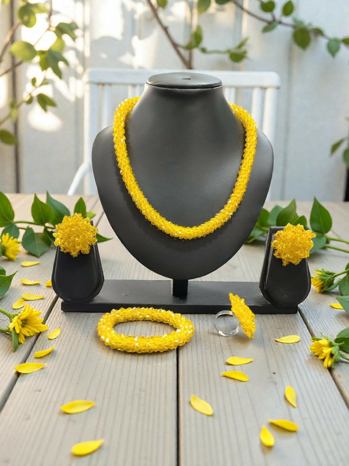 Inhanns Rangshine 4-In-1 Crystal Glam Set - Handmade - Yellow