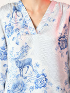 Myshka Women's White Printed Top