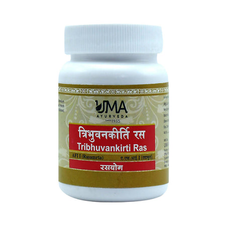 Uma Ayurveda Tribhuvan kirti Ras Tablets