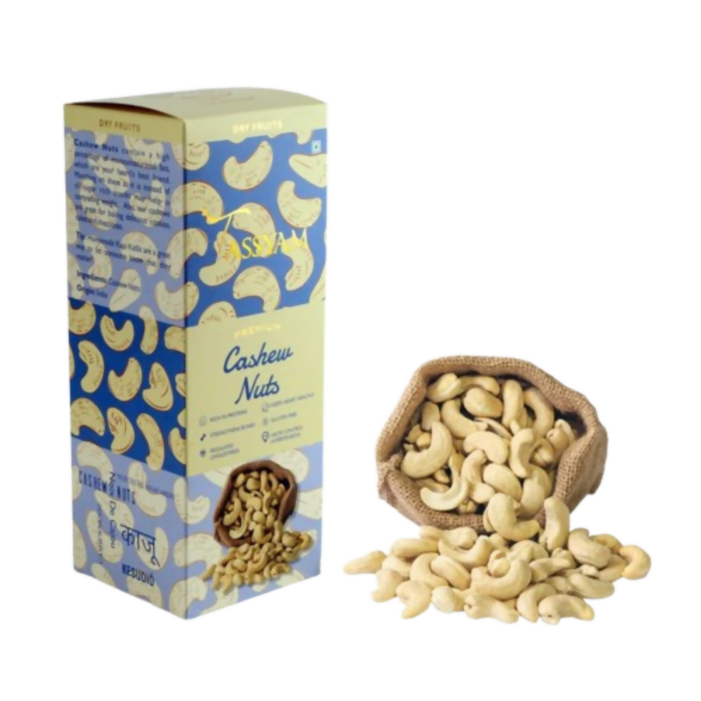 Tassyam Organics Premium Cashews w240 Grade - Box - Distacart