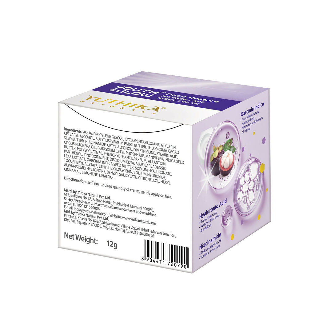 Yuthika Youth & Glow Deep Restore Night Cream For Women - Distacart