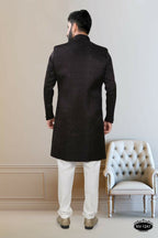 Joban Fashion Men's Blackish Wine TR Kurta with Pyjama