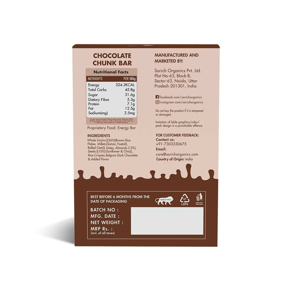 Sorich Organics Multigrain Energy Mini Bars Chocolate Chunk - Distacart