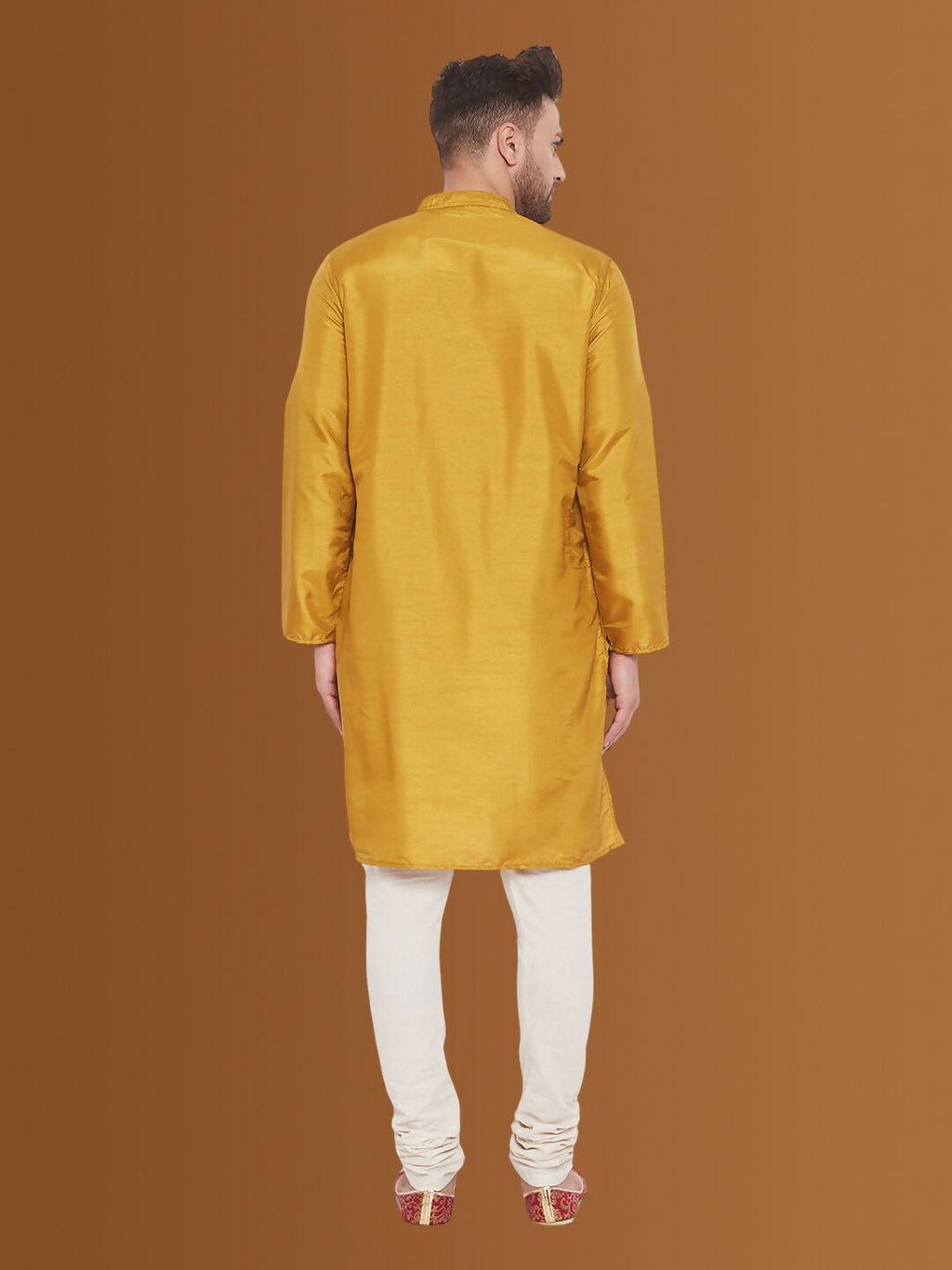 Even Apparels Men's Pintuck Fancy Beige Kurta