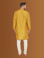 Even Apparels Men's Pintuck Fancy Beige Kurta