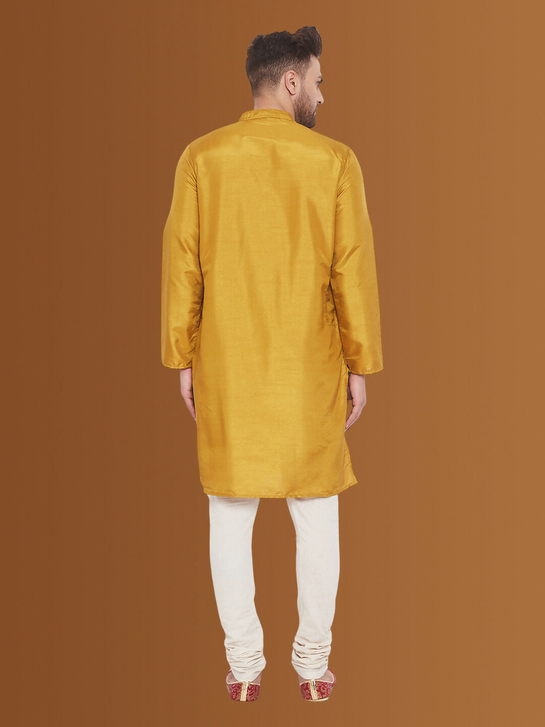Even Apparels Men's Pintuck Fancy Beige Kurta