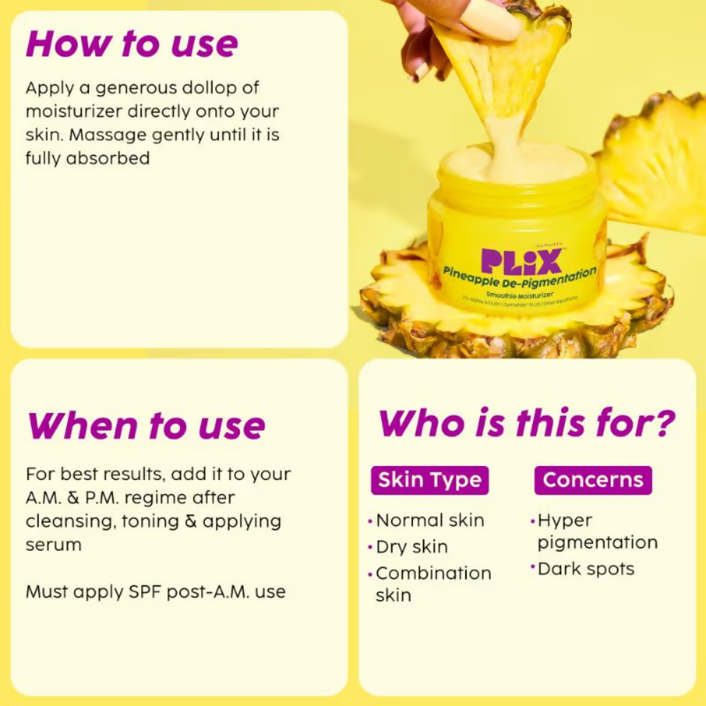 PLIX The Plant Fix Pineapple Depigmentation Regime With Toner, Cleanser & Moisturizer