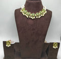 Khavi Arts Enamel Studded Pearl Choker-Green - Distacart
