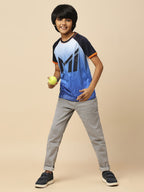 Fancode Kids Mumbai Indians IPL Graphic Printed Round Neck Cotton T-Shirts