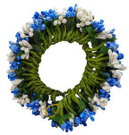 Blue & White Pollens Bridal Hair Gajra - Distacart
