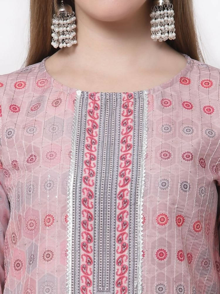 Myshka Multi Color Pure Cotton Printed Kurta