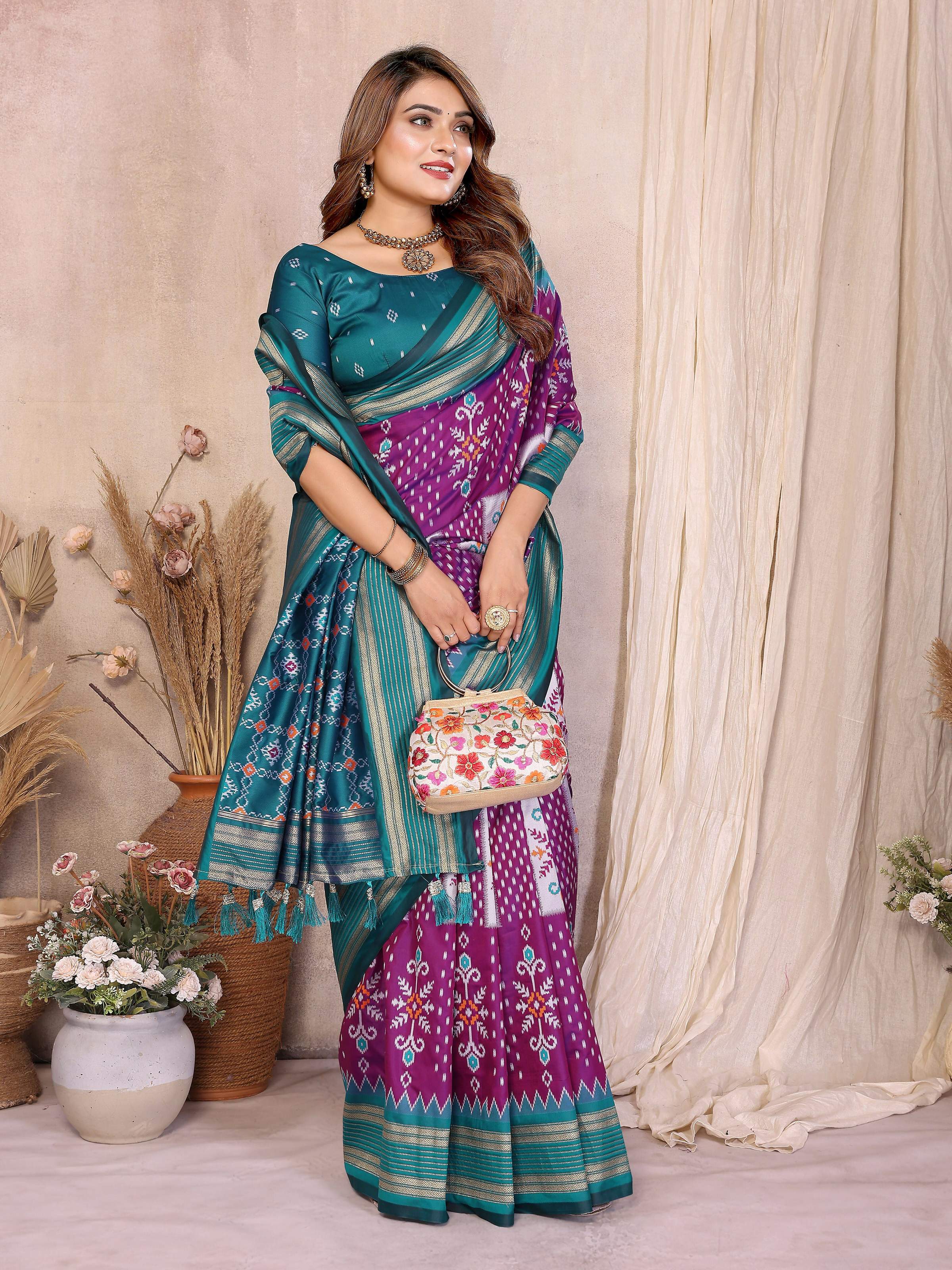 Aastha Fashion Wine Soft Silk Weaving Saree - Distacart
